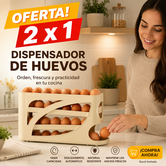 DISPENSADOR DE HUEVOS 4 NIVELES ¡OFERTA 2 X 1!