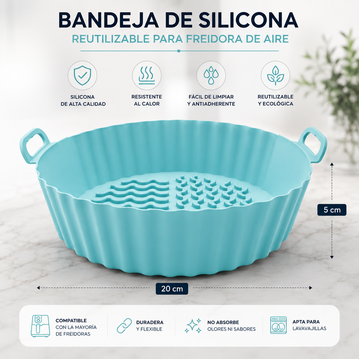 Molde Silicona Freidora De Aire - Pack 2 Unidades